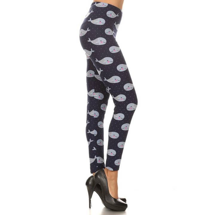 Butterweiche Leggings mit hoher Taille und Aufdruck für den Großhandel von Leggings Depot