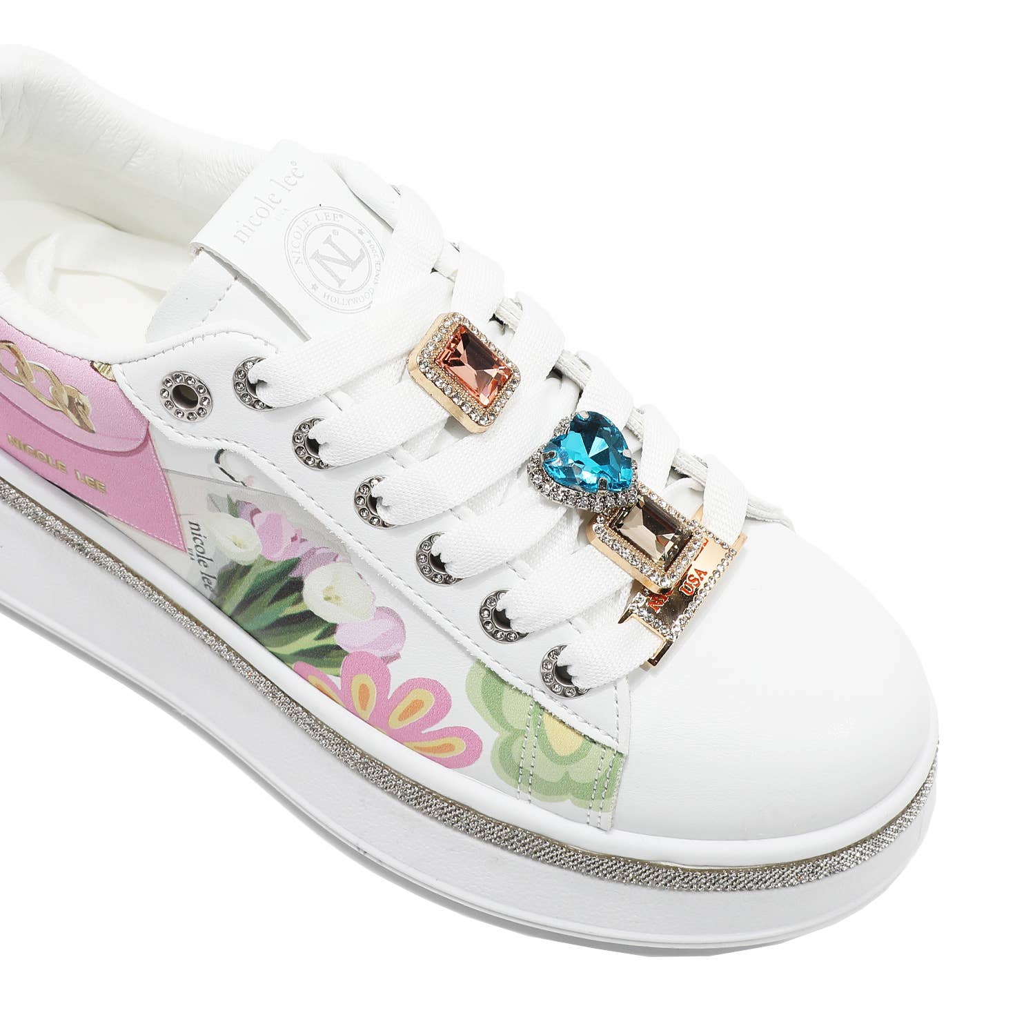 Nicole Lee USA - Wholesale Lifestyle Sneakers - Women's - FASHION BLING STONE SNEAKERS15