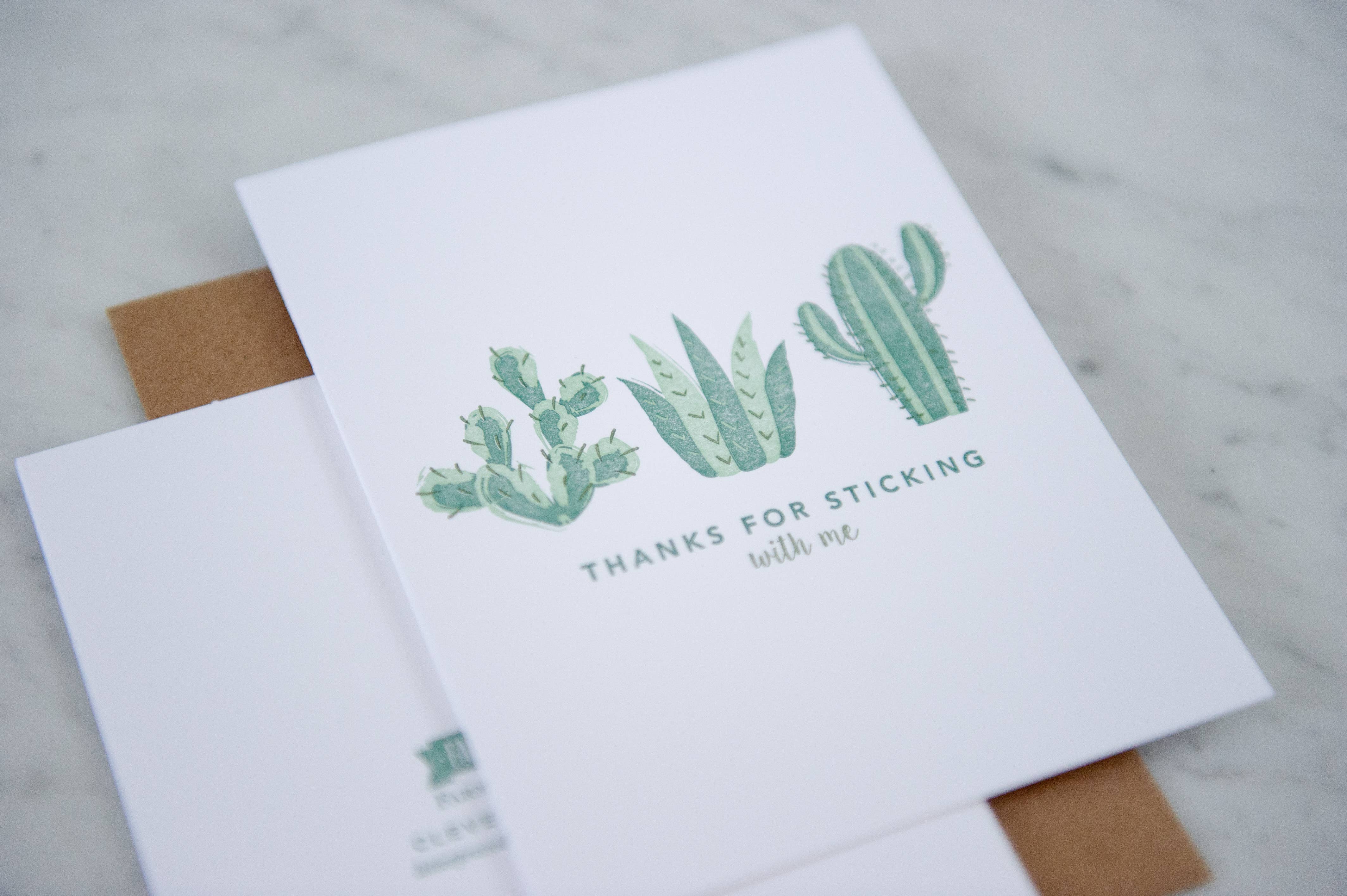 Farmwood Press – wholesale Uppmuntringskort – 1053 - Stick with Me Kaktus uppmuntran1