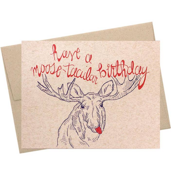 Moose-tacular Birthday Card for wholesale by Reyn Paper Co
