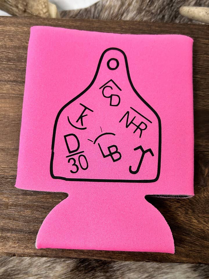 Cow Tag Brand Koozie for wholesale by Delanie Nicole