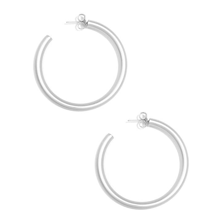 ZENZII Jewelry - Wholesale Hoop Earrings - Matte Finish Large Hoop Earring2