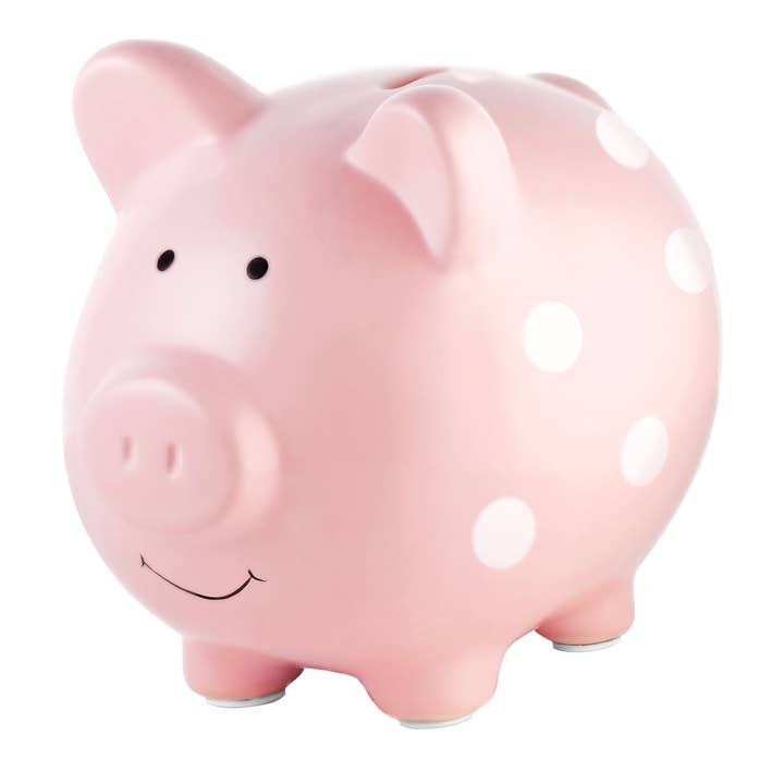 Pearhead - Wholesale Money/Piggy Bank - Kids & Baby - Polka Dot Piggy Bank