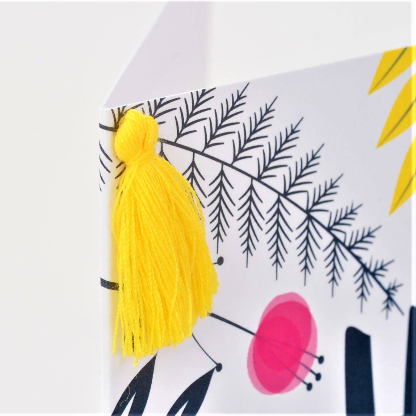 Claire Giles Ltd – wholesale Birthday card – Birthday Card, Spring Flowers, Embellished with a colourful tassel2