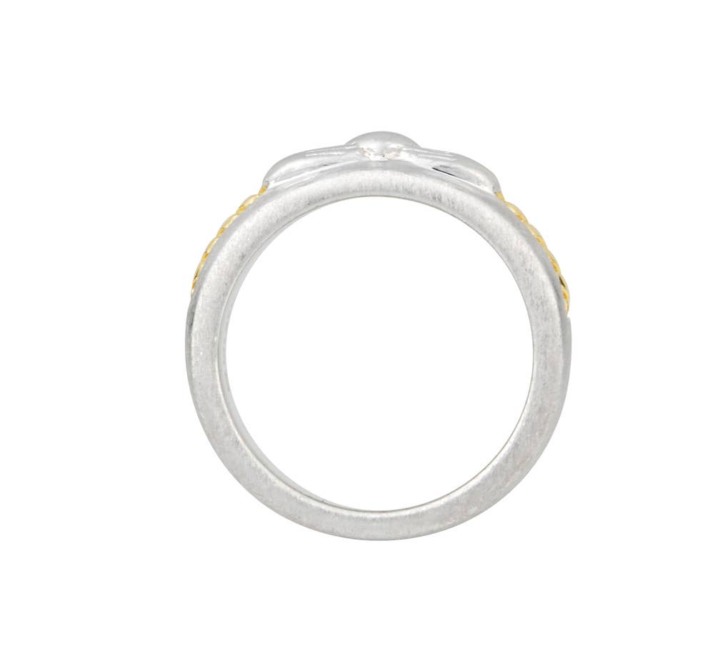 The Irish Jewelry Company - Wholesale Band/Stacked Ring - Aran Claddagh Rope Band Gold Plated1