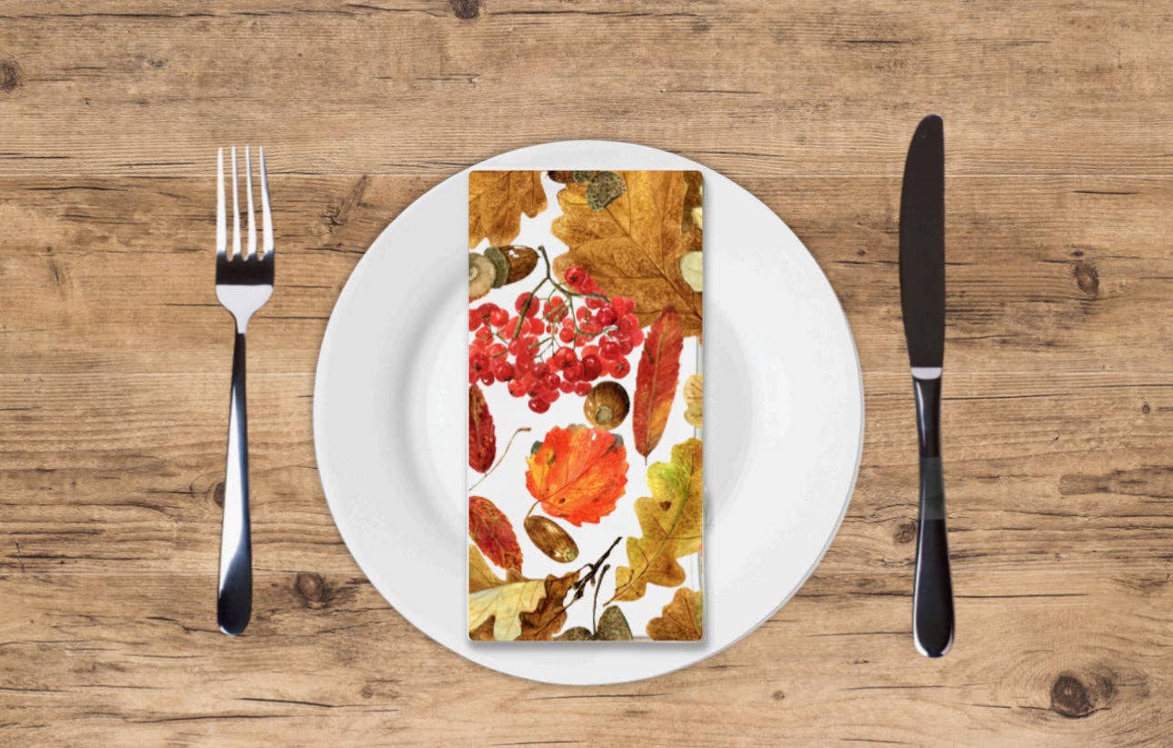 Altoonastore - Vente Serviettes jetables - Feuillage d'automne - Serviette d'invité imprimée automne - Action de grâce0
