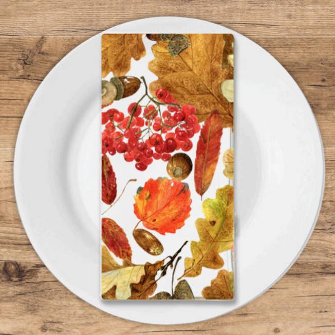 Altoonastore - Vente Serviettes jetables - Feuillage d'automne - Serviette d'invité imprimée automne - Action de grâce0