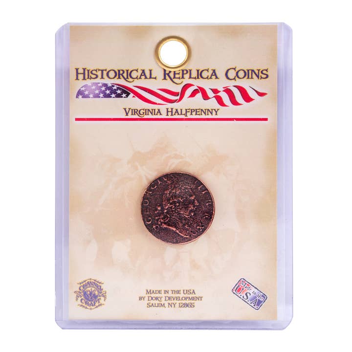 Single Coin Replica - Virginia Halfpenny for wholesale by Channel Craft
