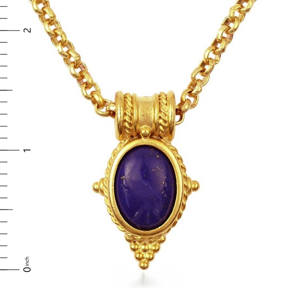 Discoveries, Inc. - Wholesale Pendant/Charm Necklace - Egyptian Revival Lapis Pendant Necklace2