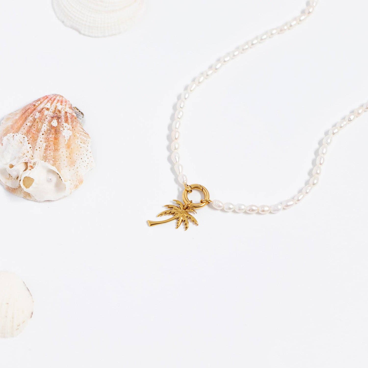 WJW - Wholesale Pendant/Charm Necklace - Stainless Steel Freshwater Pearl Charm Holder Necklace4