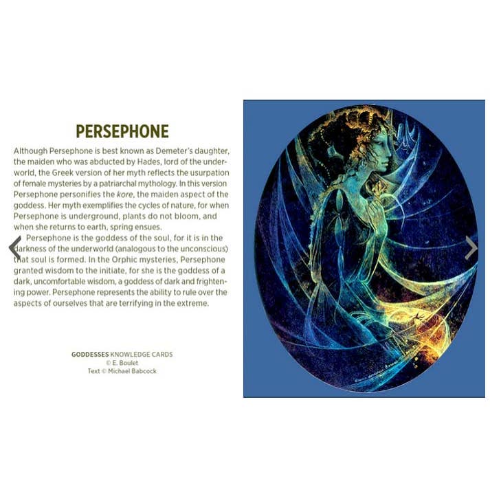 VisionWorks LLC - Wholesale Tarot Cards - Goddesses Knowledge Cards. Deck of 48. Susan Boulet Art4