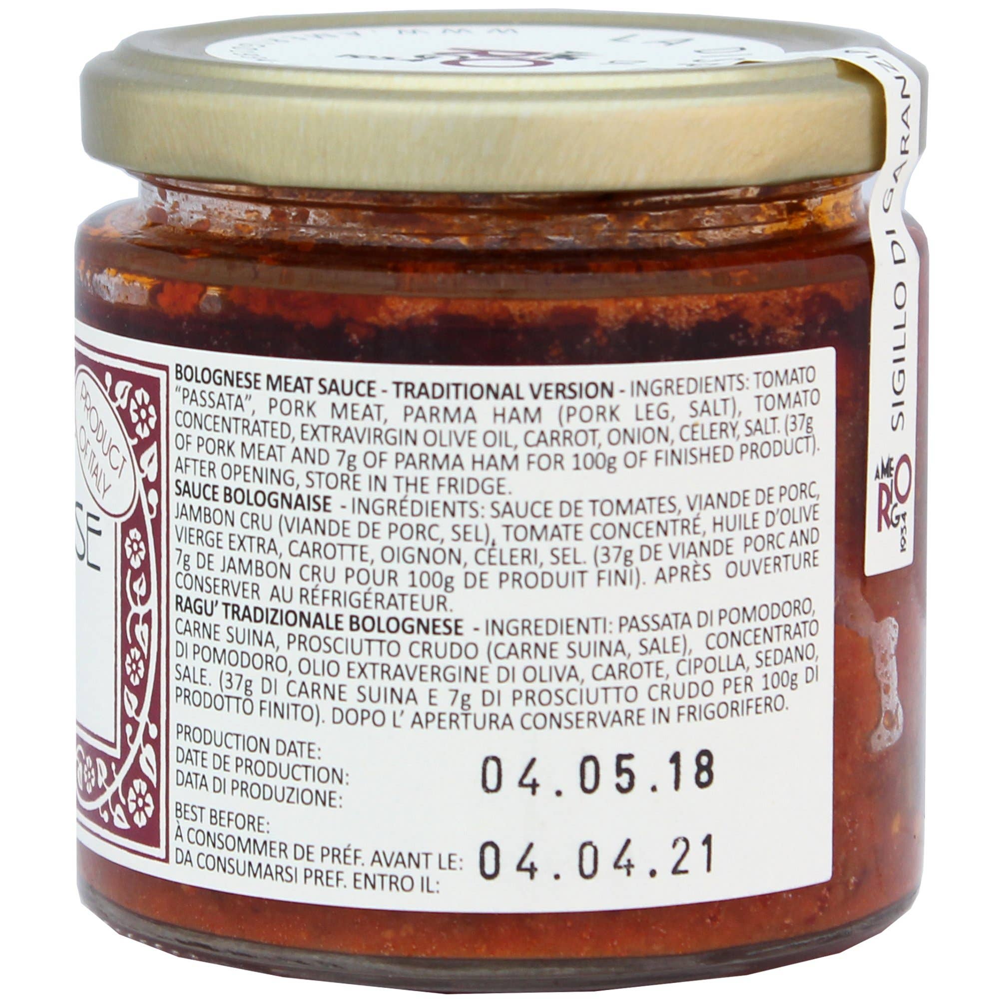 M5 Corporation - Wholesale Sauce - Ragu Bolognese Meat Sauce - 7.05oz (200gm)2