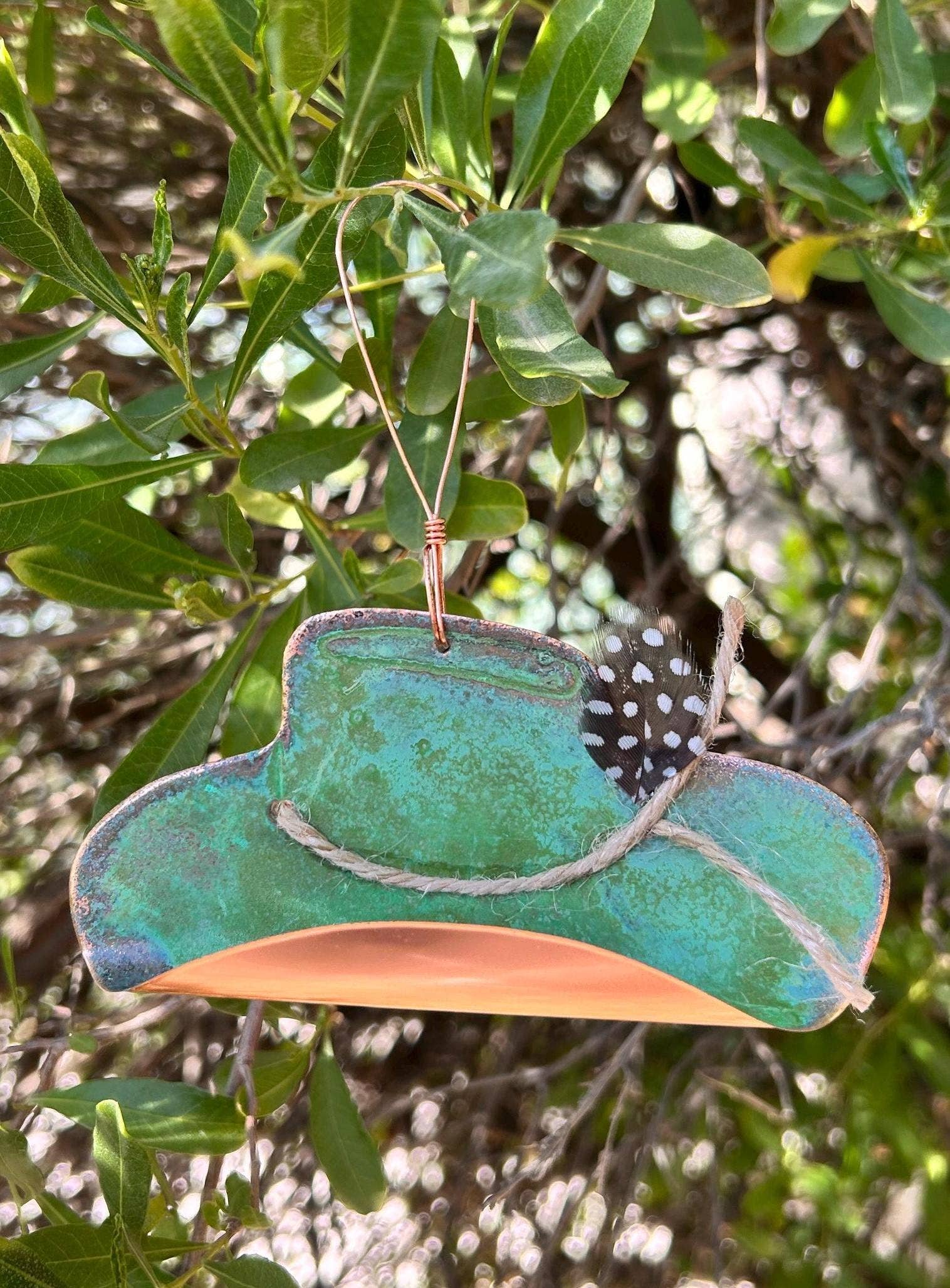 Dos Damas Designs – Großhandel Verzierung – Kupferner Cowboyhut-Weihnachtsschmuck2