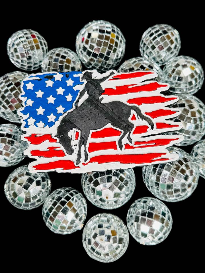 Western Tattered Flag Car Freshie for wholesale by Sassy Fras Couture