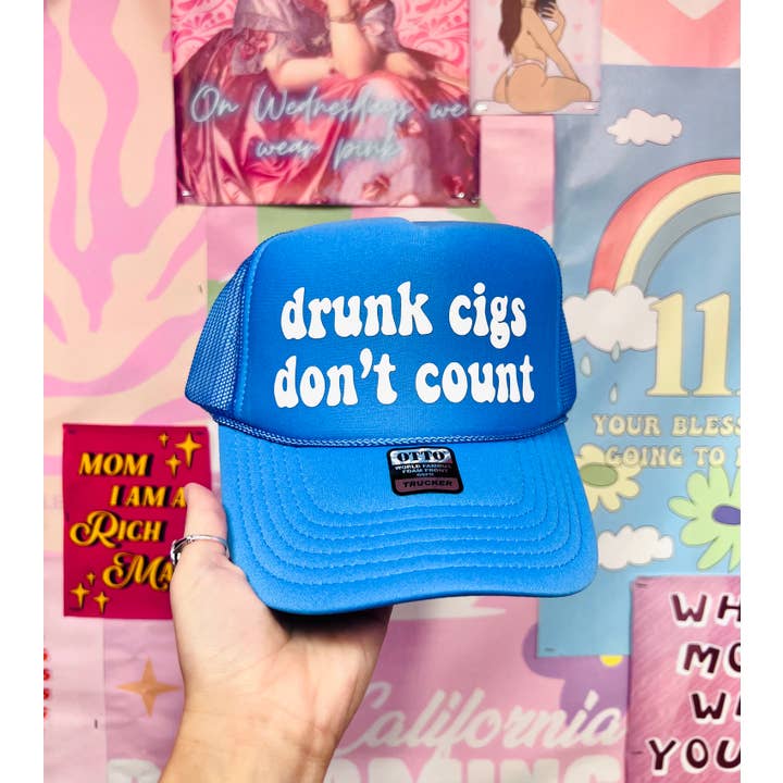 Happy Hour - Wholesale Trucker Hat - Women's - Drunk Cigs Don't Count - Trucker Hat
