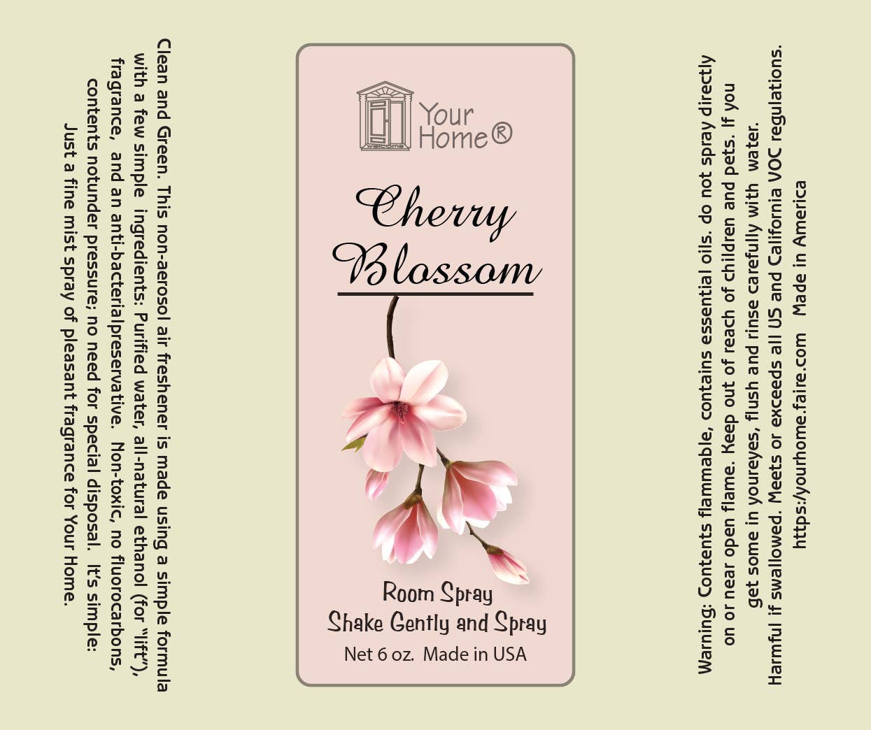 Your Home - Vente Vaporisateurs d'ambiance et de linge - Spray d'ambiance pour parfums floraux, lot de 64