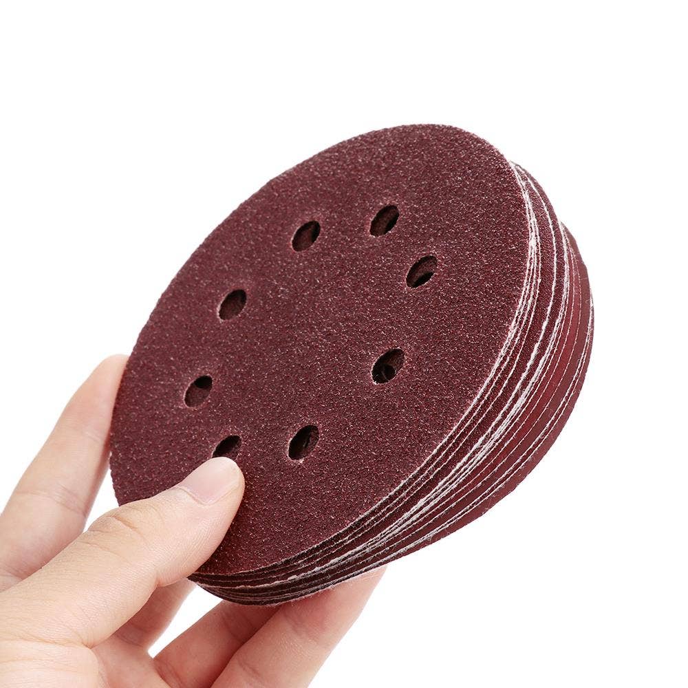 Ledsone – wholesale Sandpaper/pad – P-180 5 inch 8 Hole Sanding Discs Grind Paper Sanding Disc7