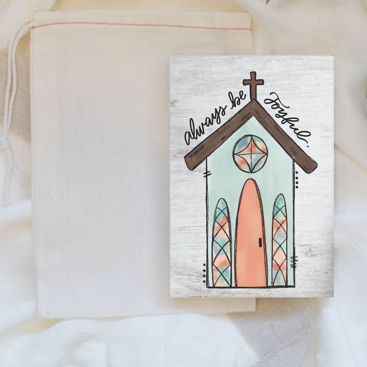 Always Be Joyful, Church Art Decor, 4x6 Bookshelf Sign for wholesale by Clairmont & Co