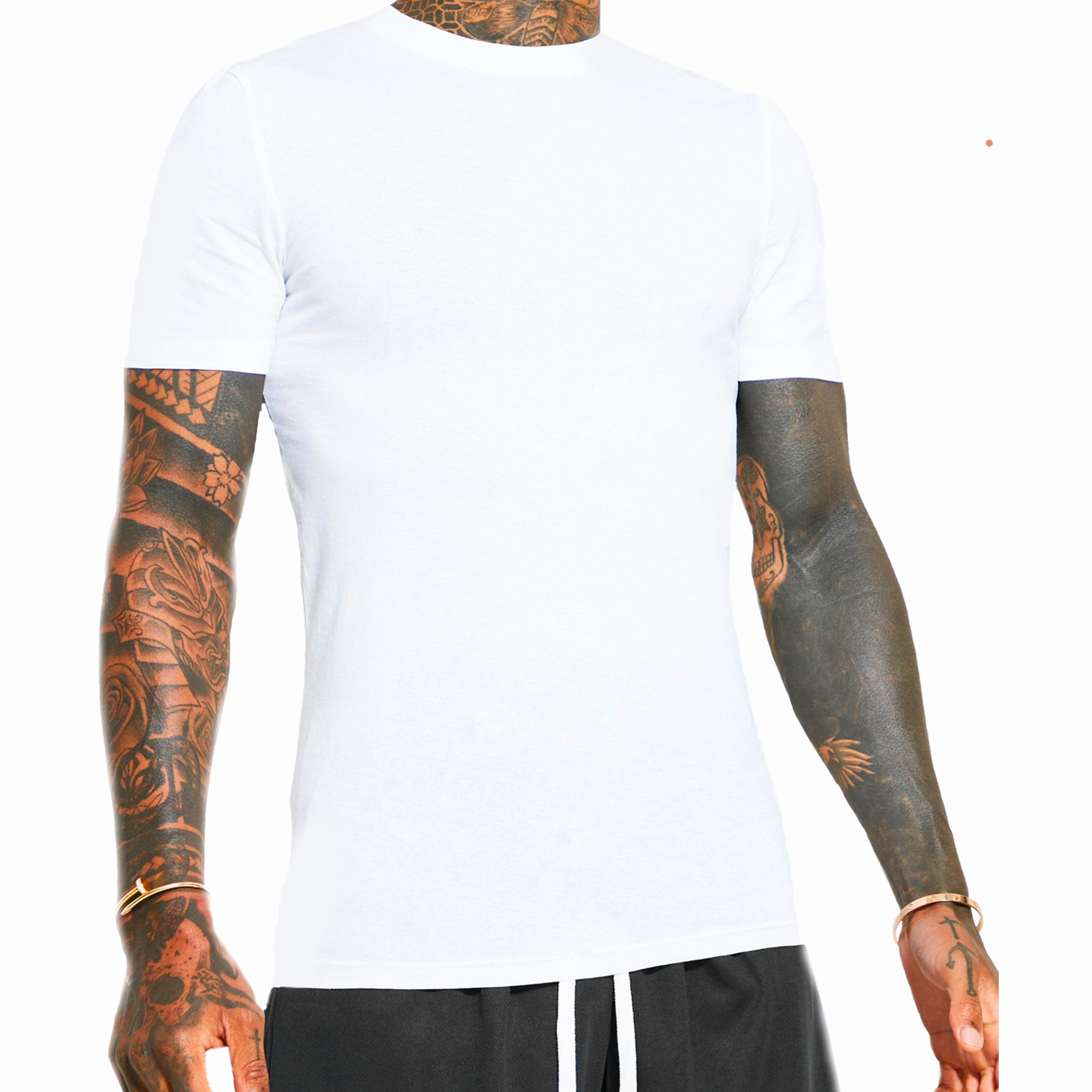 Charm Empires, LLC - Wholesale T-Shirt - Men's - TRAILBLAZER Slim Fit White and Black Tees Crewneck (3 Pack)3