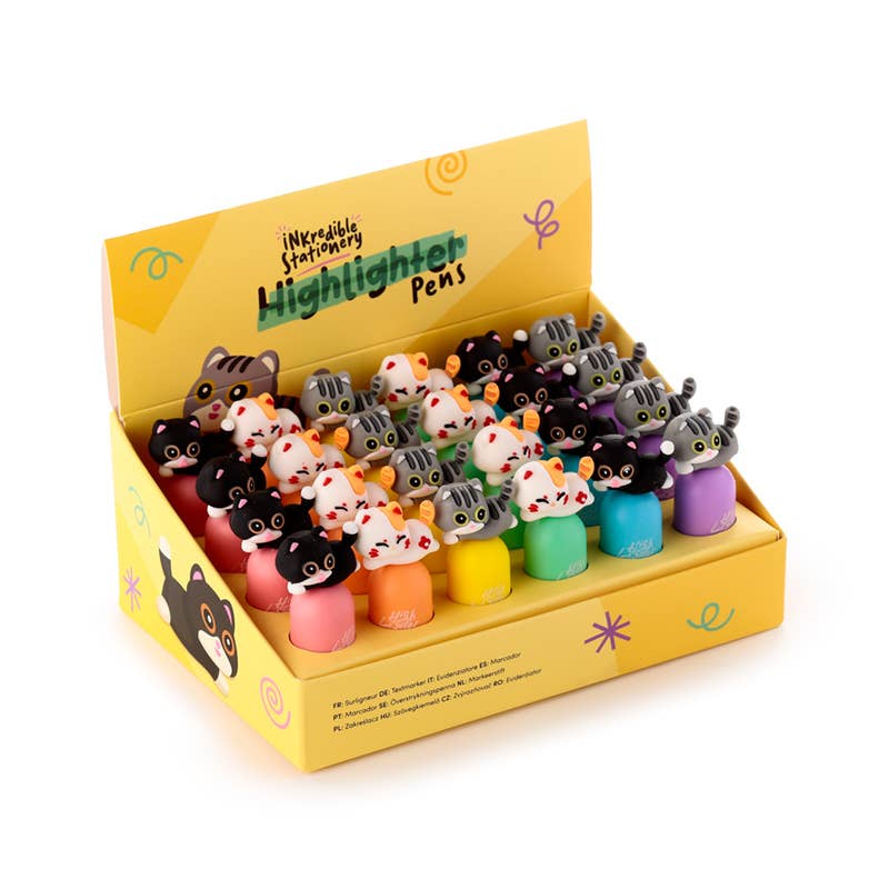 Puckator EU - Vente Stylos - Stylo surligneur Cute Cat avec bouchon0