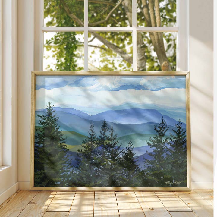 MARISAMADE - Wholesale Art Print - Blue Ridge Mountain Treeline Art Print 6