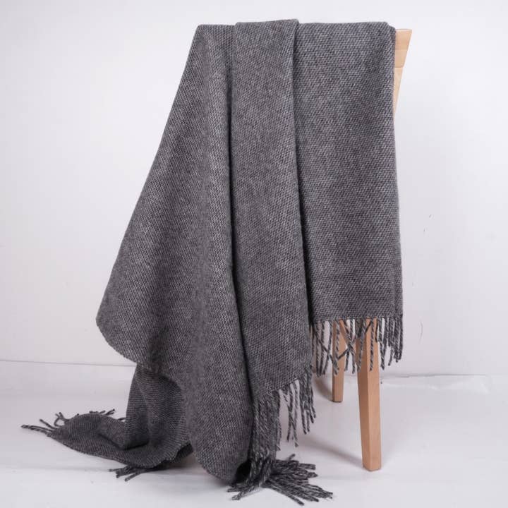 Wool Blanket - Melange Gray for wholesale by NorraVilla