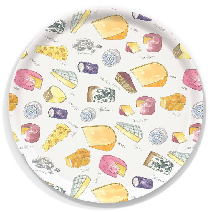 Plateau de service en bois de bouleau pour fromage par Betsy Barry pour la vente par Trays4Us
