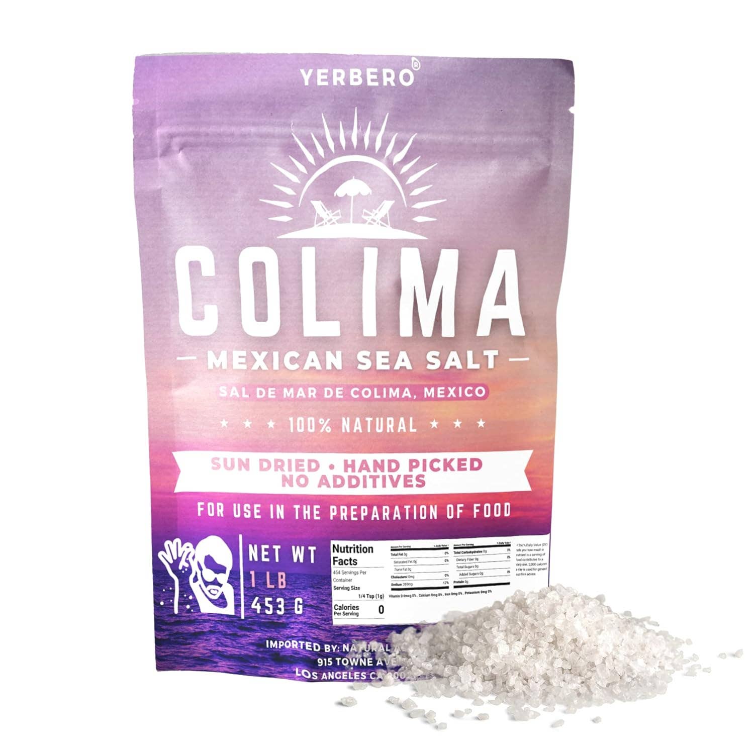 YERBERO - Wholesale Salt - Yerbero - Premium Colima Sea Salt Unrefined (Multiple Sizes) | 100% All Natural Sea Salt, Gourmet Grade, Non GMO's. | Hand Harvested | Imported From Lagoon Cuyutlán “Tepalcates” Colima, Mexico.1