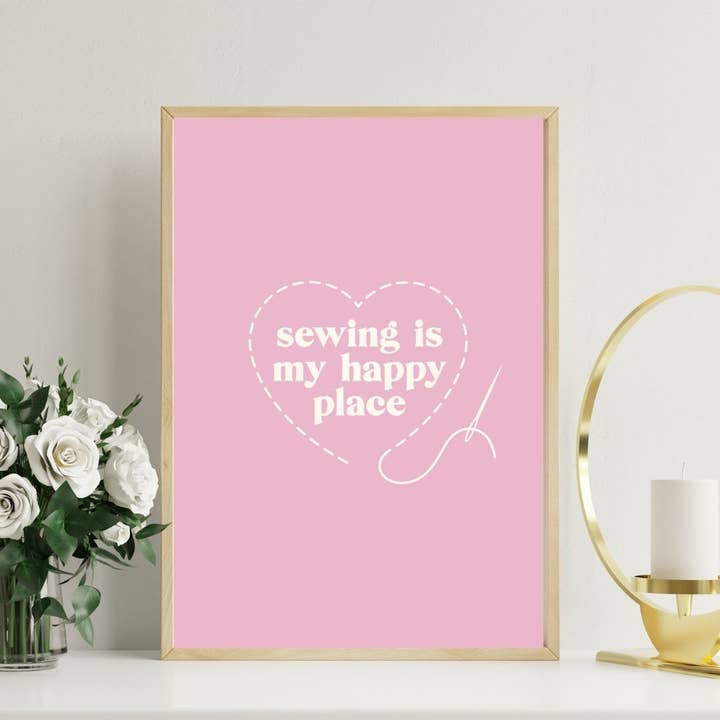 Syning er mit lykkelige sted Kunsttryk for engroshandel hos Sew Confident