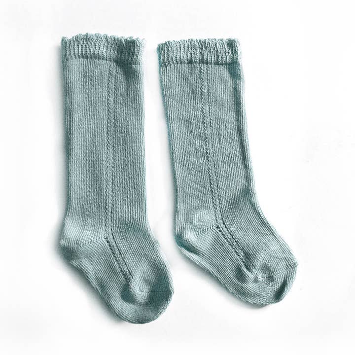 Little Sprout kniekousen | Baby | Peuter Kousen | Stone Blue voor wholesale door OAK + ACORN