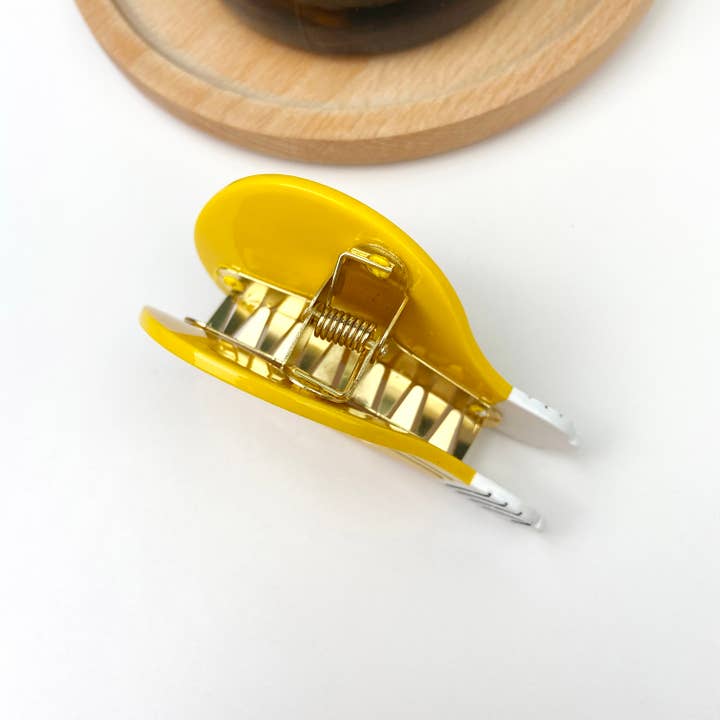 yellow Creative cute light bulb alloy hair clip for wholesale on Faire