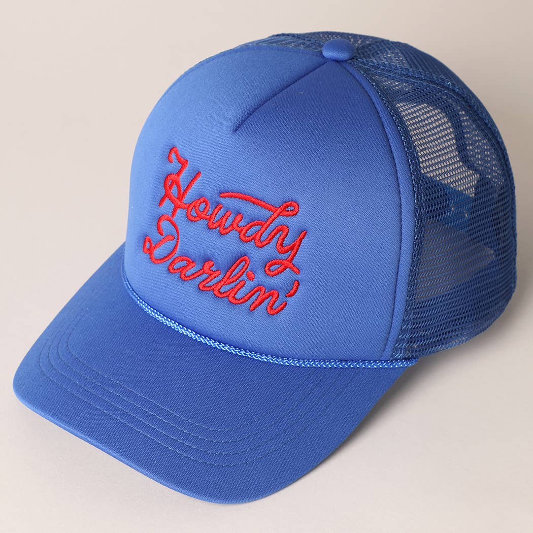 Fashion City - Wholesale Trucker Hat - Women's - Howdy Darlin' Embroidered Mesh Back Trucker Cap38