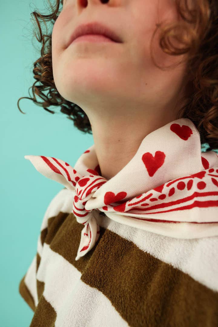 Maison Augustin - Vente Écharpe – enfant - Foulard Bébé Enfant Love Cherry 50 cm2