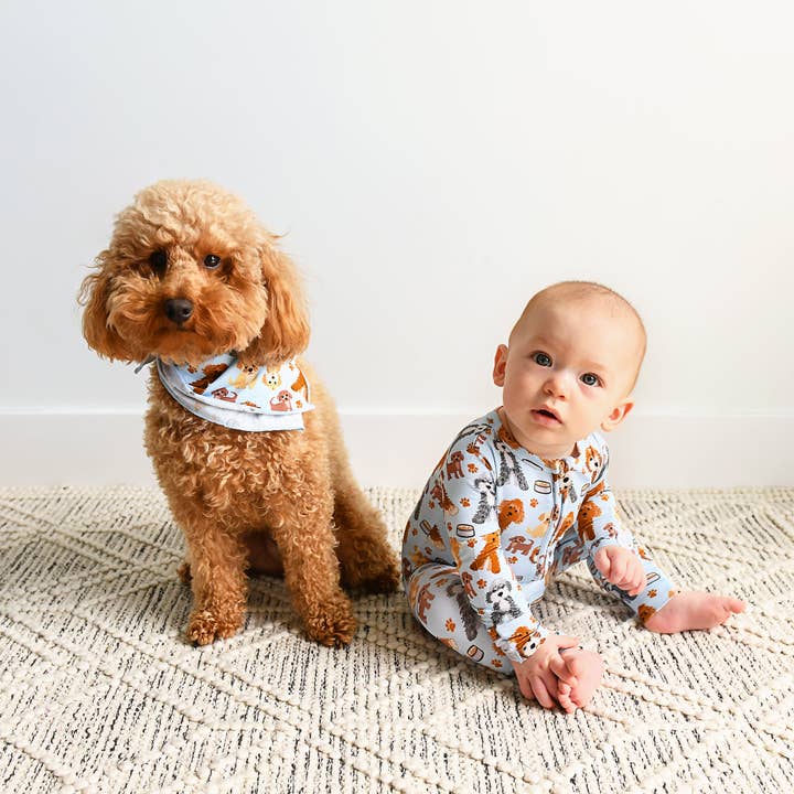 Gigi and Max - Wholesale Pet Bandana - Dog - Griffin Dog Bandana Matching Accessory Doodle Print