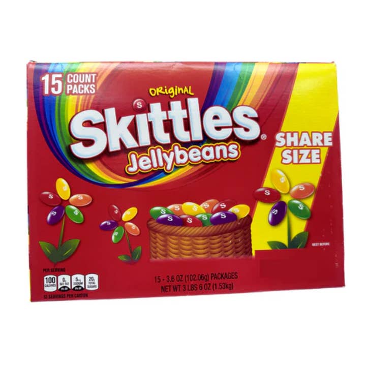 Originele Skittles Deelgrootte Jelly Beans 3,6oz - 15st voor wholesale door I Got Your Candy