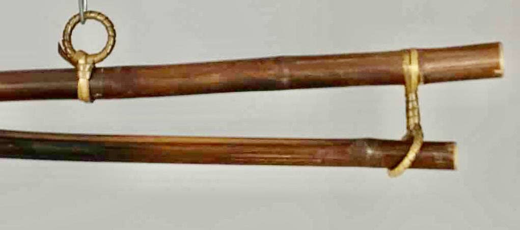 The Niger Bend - Wholesale Tapestry/Textile Hanger - Bamboo Textile Hanger for 36" Wide Tapestry - Pagoda Style with Detachable Lower Bar2