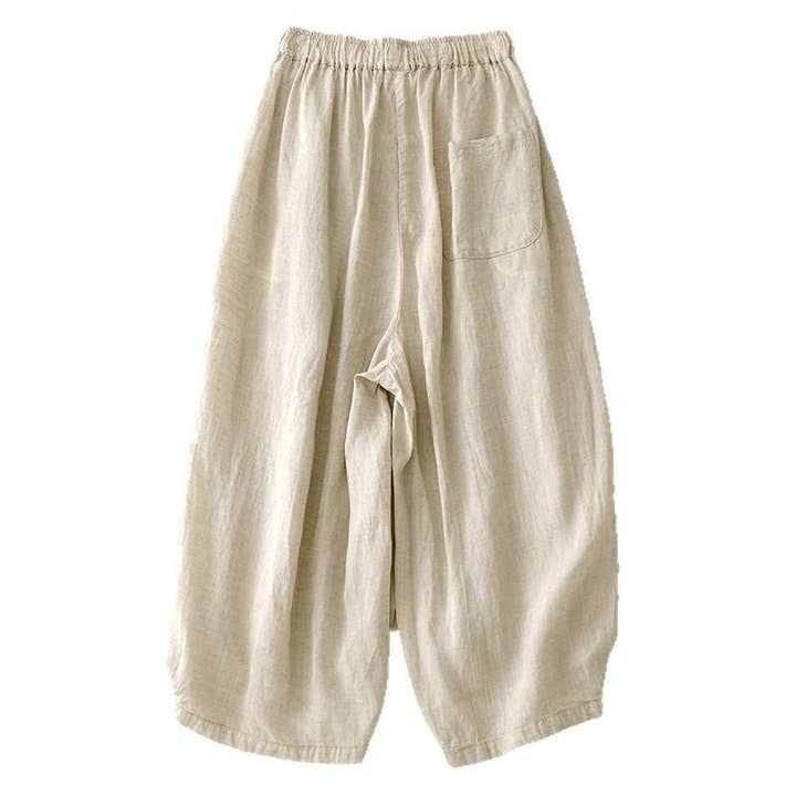 Plush Looks - Wholesale Pants - Women's - Casual High Waist Solid Color Bloomer Pants