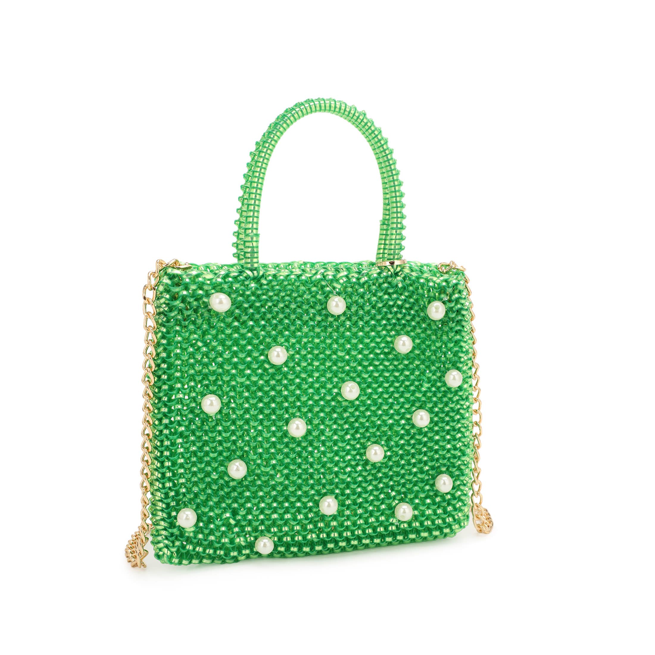 KAYLA+AVA - Wholesale Top Handle Bag - Women's - TRISHA PEARL EMBELLISHED HAND KNIT MINI BAG8