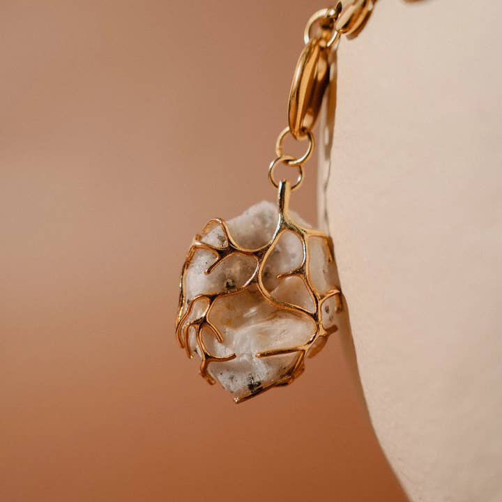 PHOEBE´S – Colar pingente/pendente por atacado – Colar de Pirita, Joia de Ouro, Presente de Boa Sorte