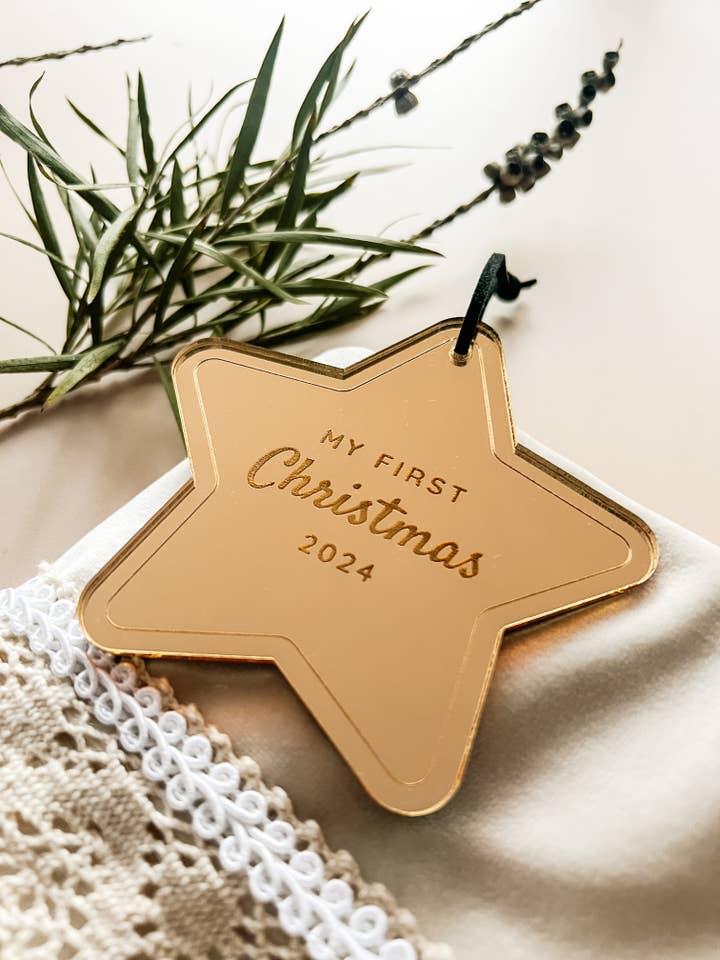 My First Christmas Star Ornament for wholesale by Little Rabbit Lane