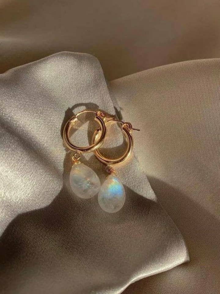 Avery Moonstone Earrings for wholesale by Katy Faye