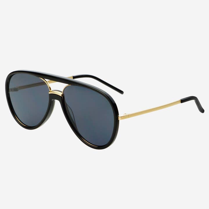 Black Shay (NEW) Unisex Aviator Sunglasses for wholesale on Faire2