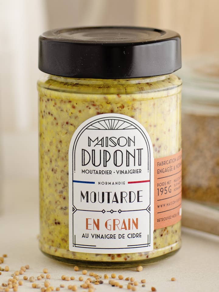 Dupont Mustard - Whole Grain 195g for wholesale by MAISON DUPONT