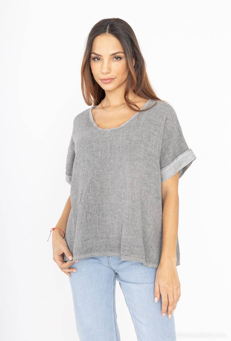 LINEN & COTTON HOUSE – Blusa - Mulher por atacado – Camisa de algodão e linho tamanho único61