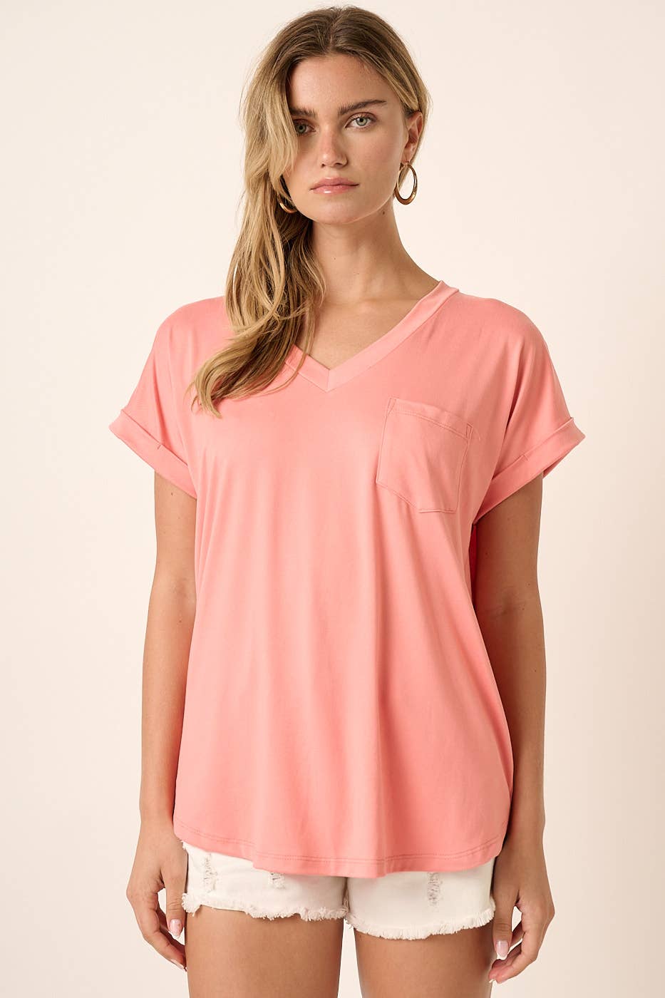 mittoshop – Engroshandel Strikket top - Dame – T9153 - DTY V-HALS MED 1 LOMMEDETALJE DOLMAN STRIKKET TOP36