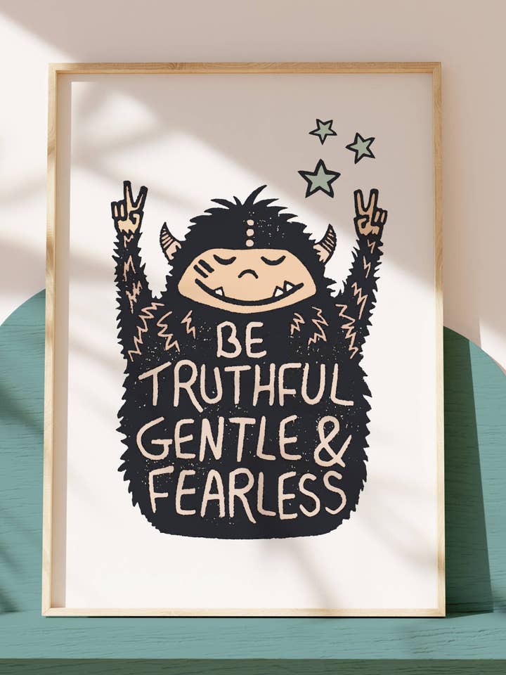 Impressão Eufórica Yeti Art, Inspiradora Arte de Parede por atacado de Hippie Baby Co