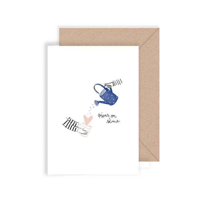 Carte double « Viens on sème » pour la vente par MY LOVELY THING