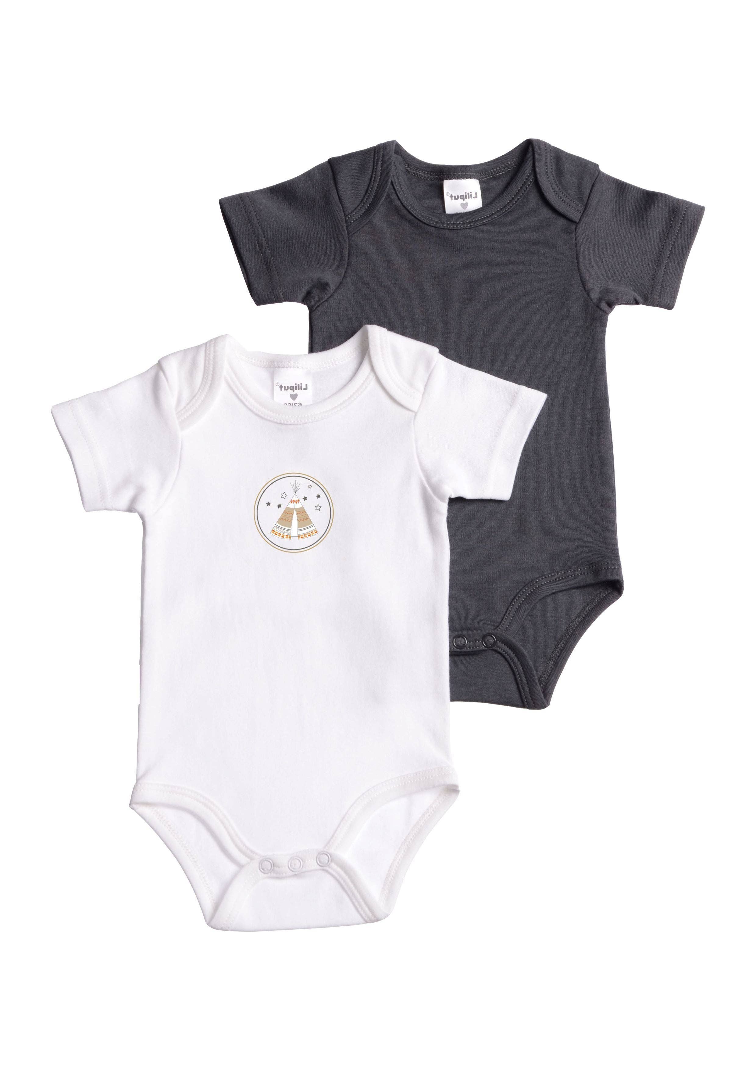 Liliput – Bodysuit - Bebé por atacado – Bodies de manga curta em algodão orgânico com patch teepee5