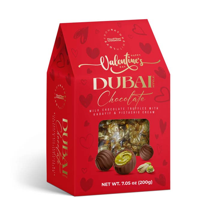 Dubai Chocolate – Valentine’s Day Special Gable Box 7.05oz for wholesale by Beemax