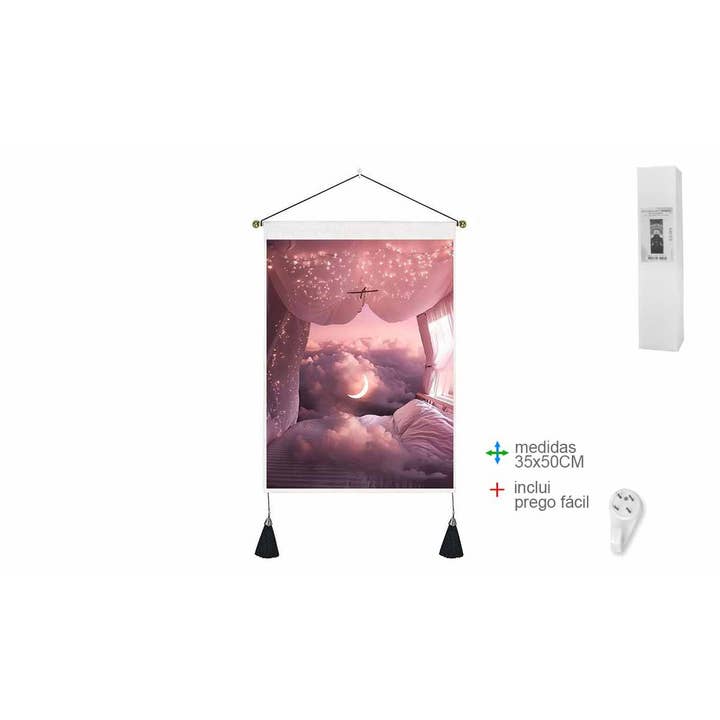 December. Bomuldsvæg 35x50cm #61 for engroshandel hos Esoterica Arte